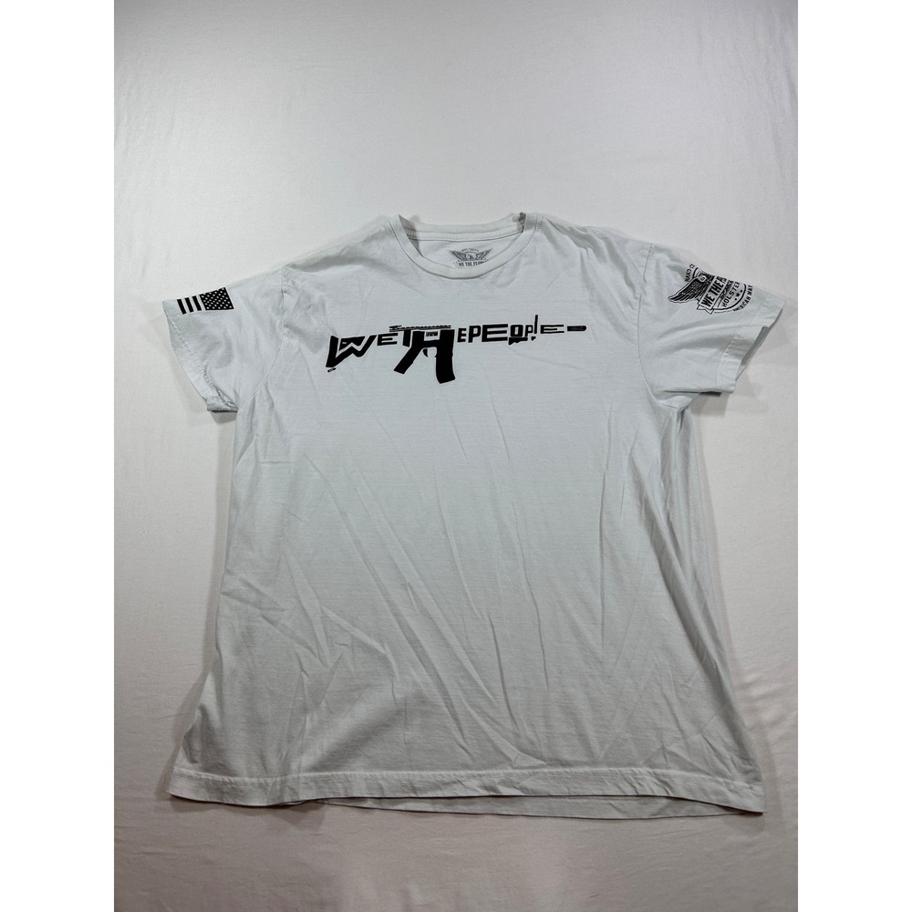 We The People Holsters Mens XL White Graphic T-Shirt Rifle Logo Patriotic Tee